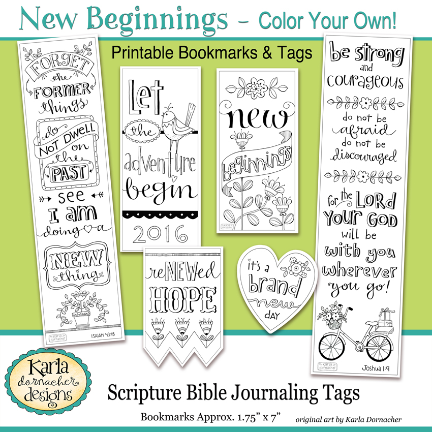 New Beginnings Bible Journaling Coloring Collection