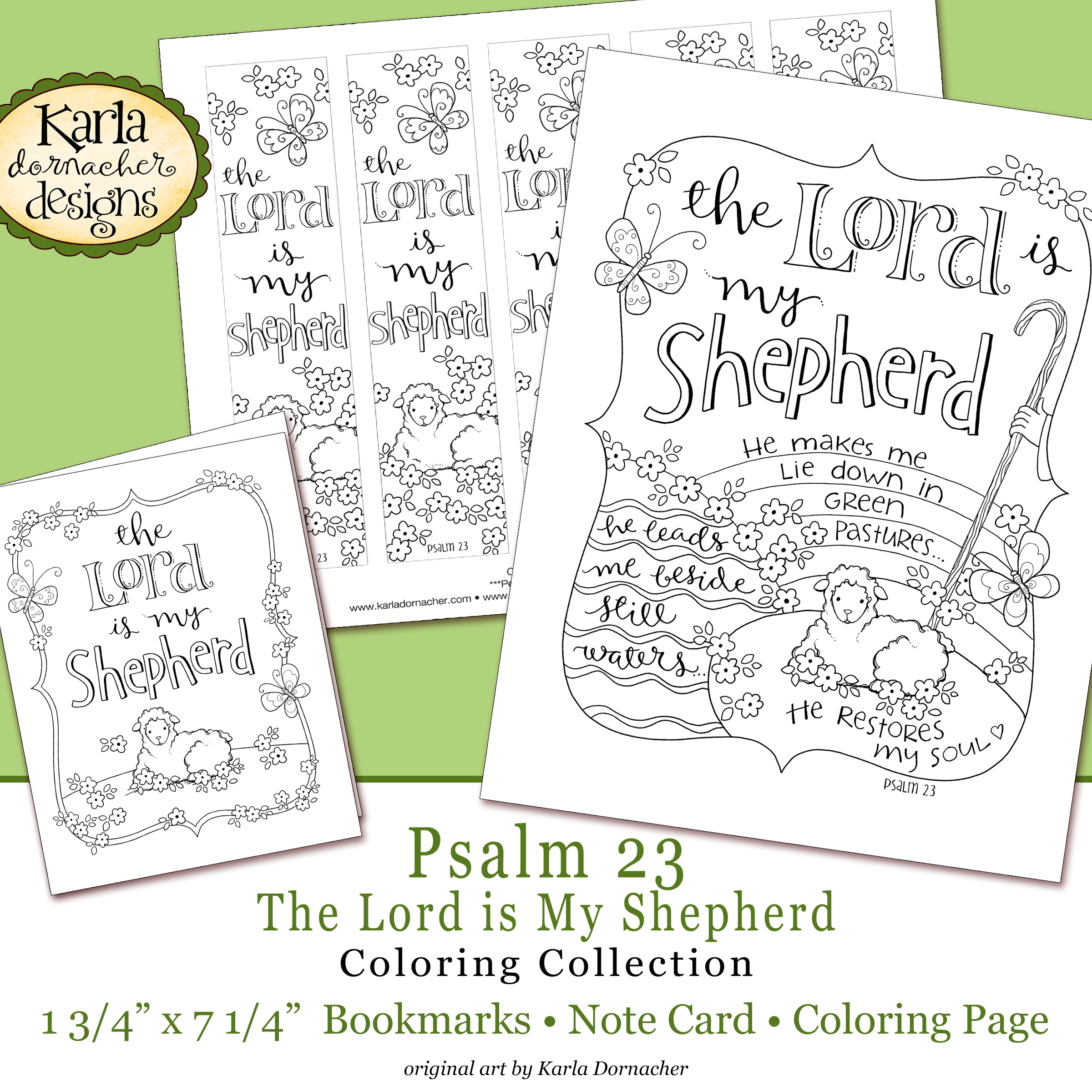 Free Printable Psalm 23 Bookmark Printable Word Searches