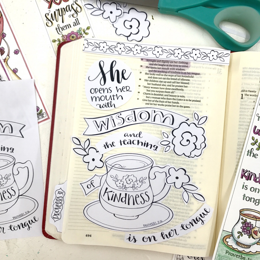 Mothers Day Proverbs 3126 Bible Journaling Printable Coloring Collection